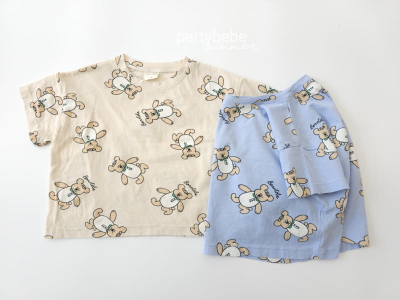 Party Kids - Korean Baby Fashion - #babyfashion - Bear Tee - 7