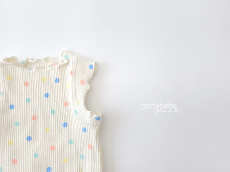 Party Kids - Korean Baby Fashion - #babyfashion - Pong Pong Shoulder Sleeveless - 4