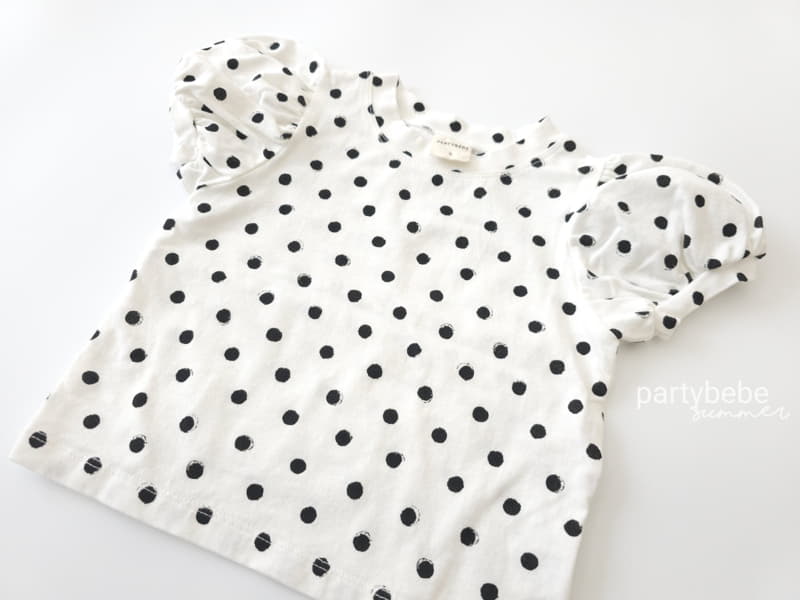 Party Kids - Korean Baby Fashion - #babyfever - Dot Puff Tee - 3