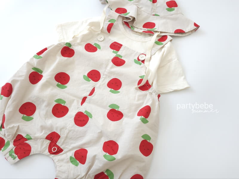 Party Kids - Korean Baby Fashion - #babylifestyle - Apple Bodysuit with Bucket Hat - 10