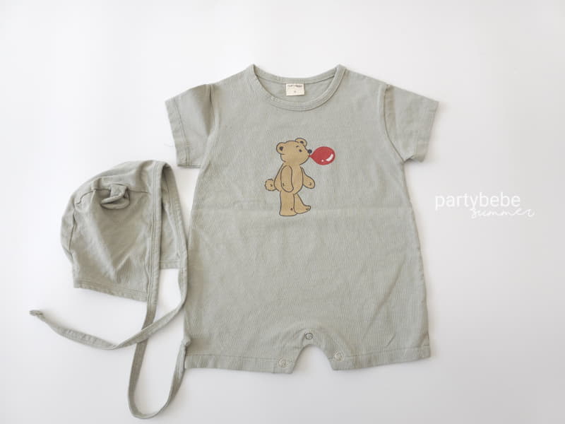 Party Kids - Korean Baby Fashion - #babylifestyle - Balloon Bear Bodysuit - 2