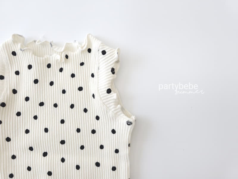 Party Kids - Korean Baby Fashion - #babyootd - Pong Pong Shoulder Sleeveless - 8