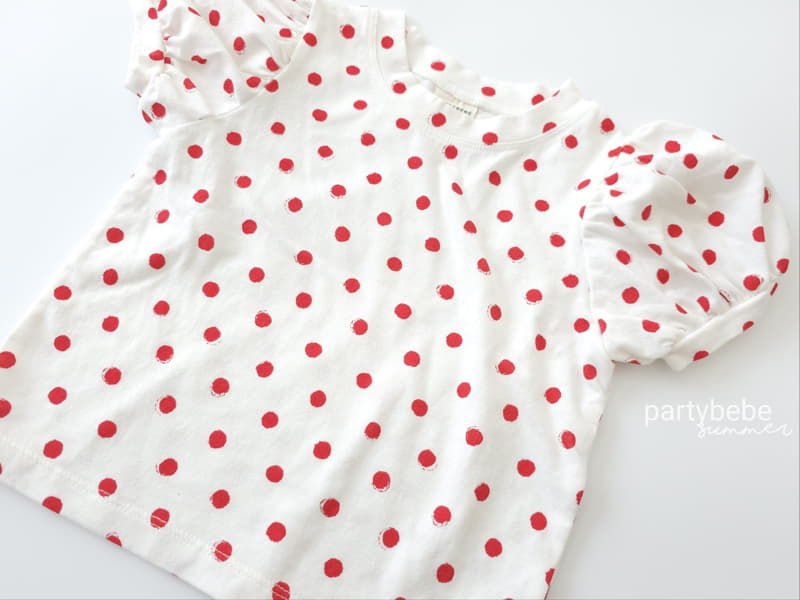 Party Kids - Korean Baby Fashion - #babyootd - Dot Puff Tee - 7