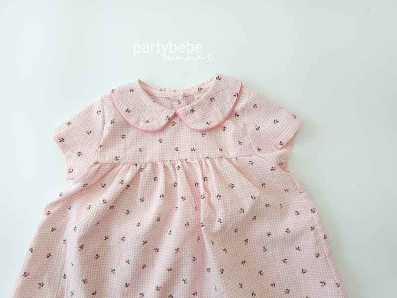 Party Kids - Korean Baby Fashion - #babyoutfit - Bebe One-piece Bloomer Set - 2