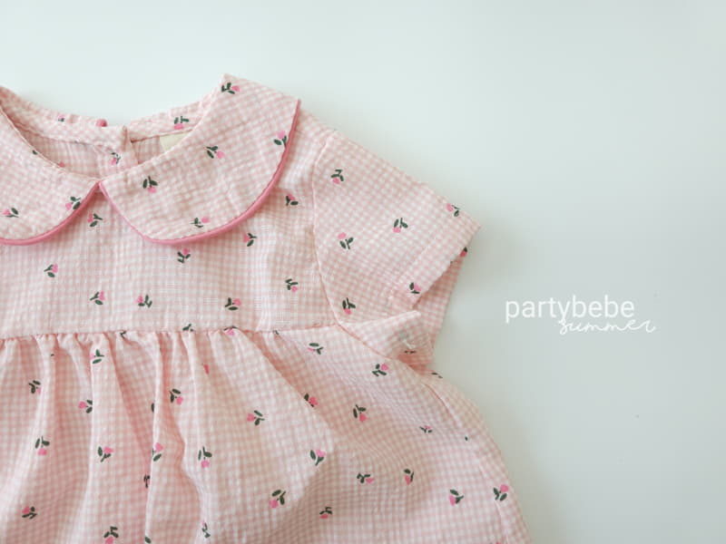 Party Kids - Korean Baby Fashion - #babyoutfit - Bebe One-piece Bloomer Set - 3