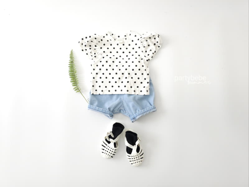 Party Kids - Korean Baby Fashion - #babywear - Dot Puff Tee - 10