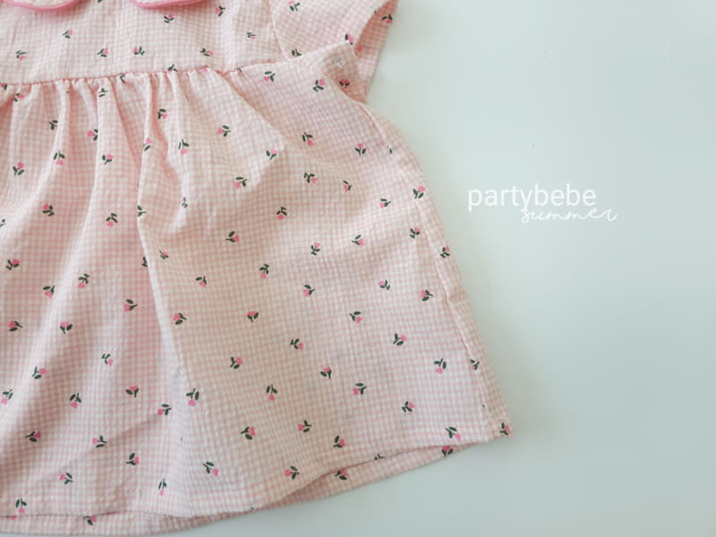 Party Kids - Korean Baby Fashion - #babyoutfit - Bebe One-piece Bloomer Set - 4