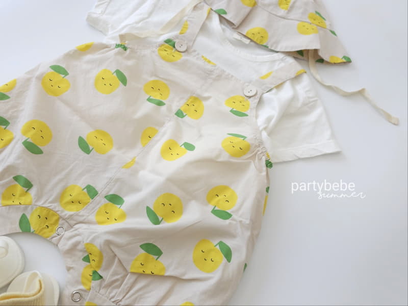 Party Kids - Korean Baby Fashion - #onlinebabyboutique - Apple Bodysuit with Bucket Hat