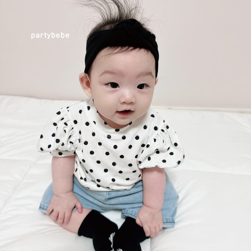 Party Kids - Korean Baby Fashion - #onlinebabyboutique - Dot Puff Tee - 11