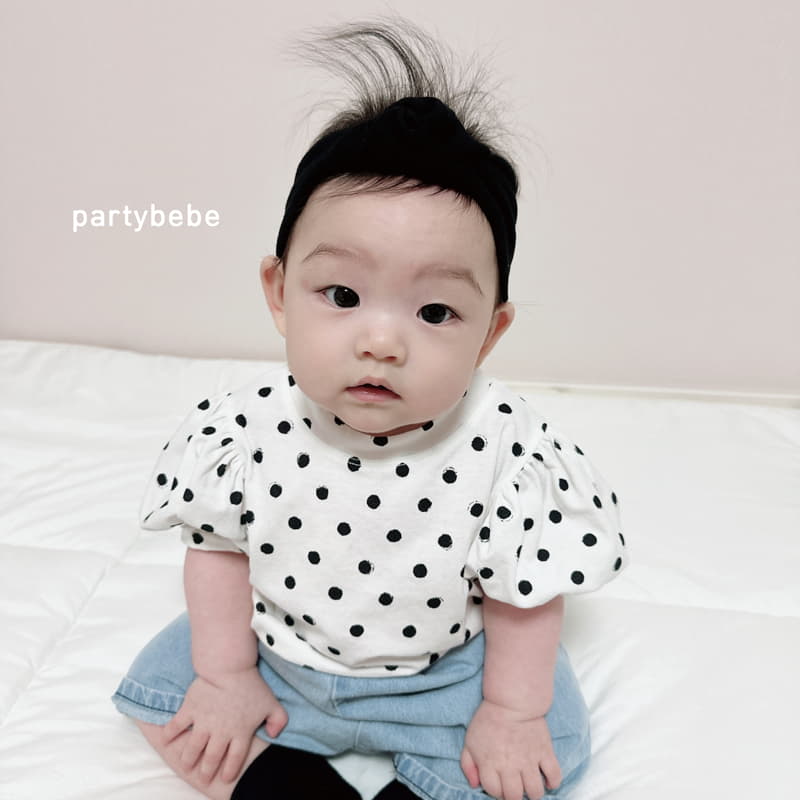 Party Kids - Korean Baby Fashion - #onlinebabyshop - Dot Puff Tee - 12