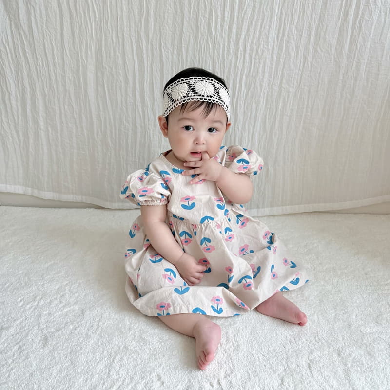 Party Kids - Korean Baby Fashion - #smilingbaby - Dandelion One-piece - 7