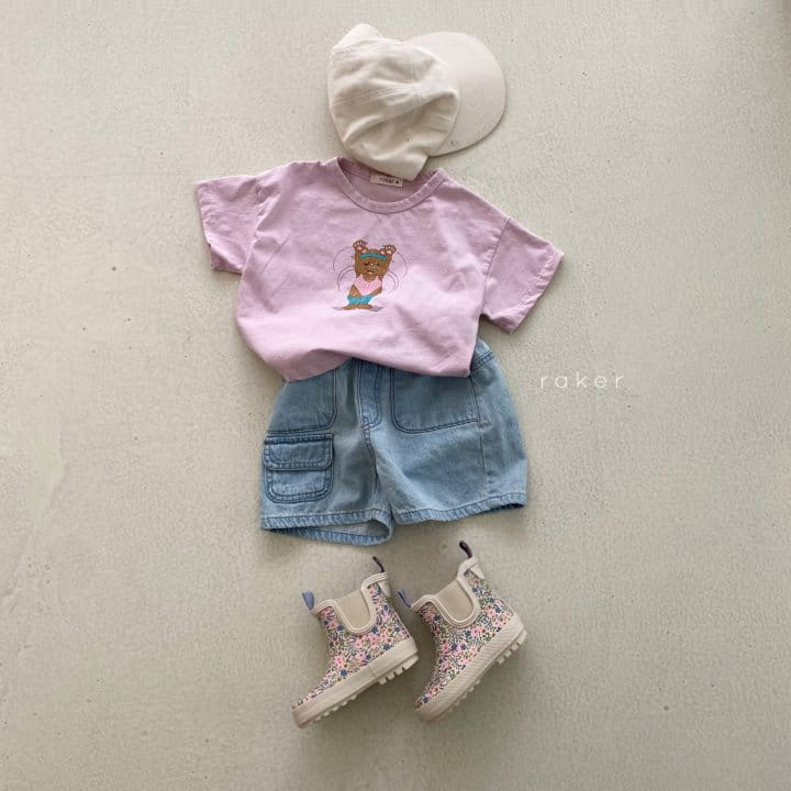 Raker - Korean Children Fashion - #littlefashionista - Airobic Bear Tee - 5