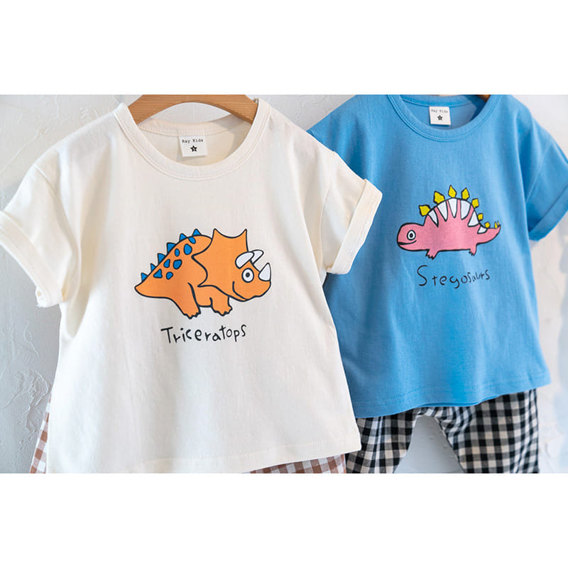 Raykids - Korean Children Fashion - #childofig - Short Sleeves Dino Tee - 5