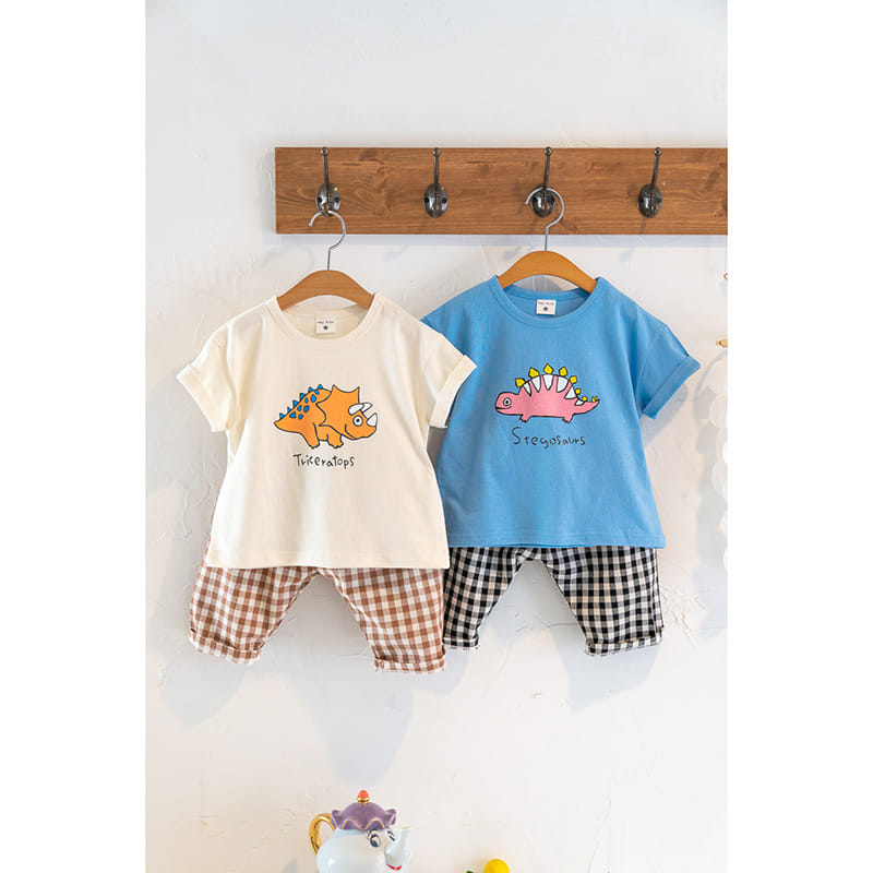 Raykids - Korean Children Fashion - #childofig - Short Sleeves Dino Tee - 6