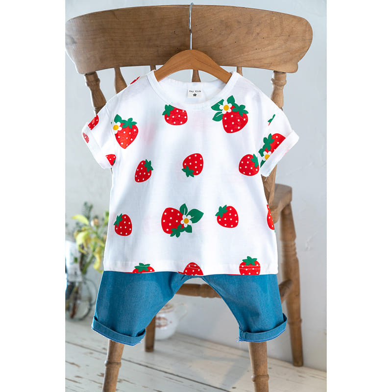 Raykids - Korean Children Fashion - #childrensboutique - Strawberry World Top Bottom Set