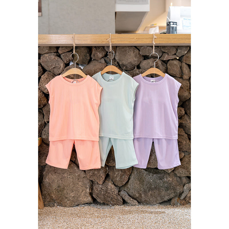 Raykids - Korean Children Fashion - #designkidswear - Charlang Sleeveless Top Bottom Set - 5