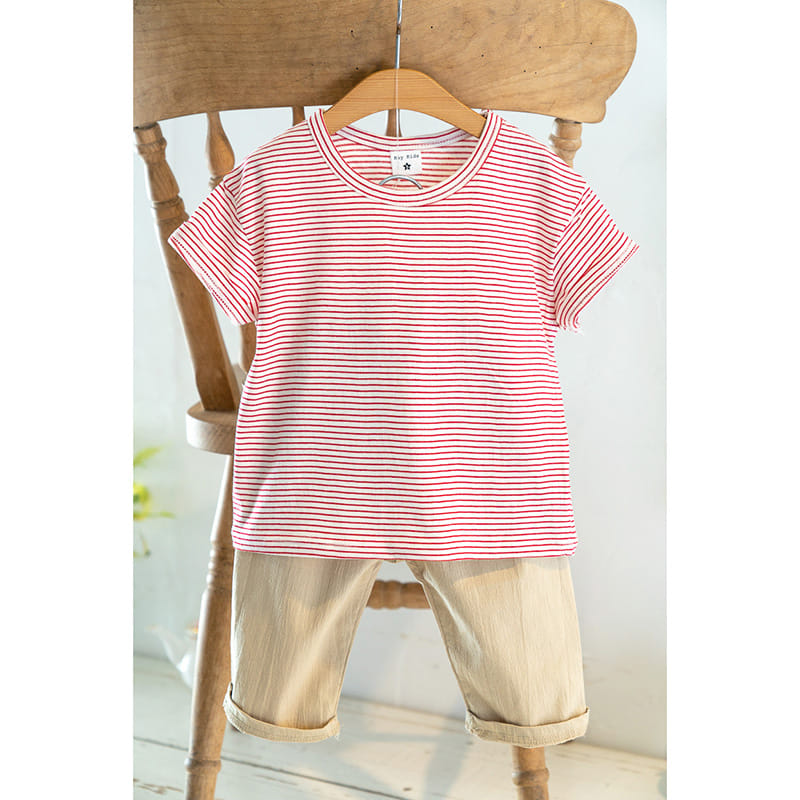 Raykids - Korean Children Fashion - #childrensboutique - Small Stripes Saint Tee - 4