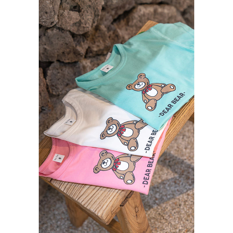 Raykids - Korean Children Fashion - #kidsshorts - Dear Bear Charlang Top Bottom Set - 2