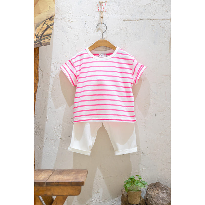 Raykids - Korean Children Fashion - #magicofchildhood - Neon Stripes Tee - 2