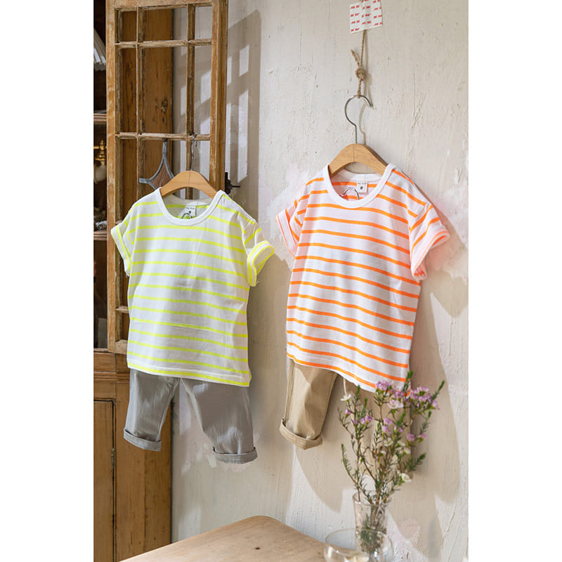 Raykids - Korean Children Fashion - #minifashionista - Neon Stripes Tee - 3