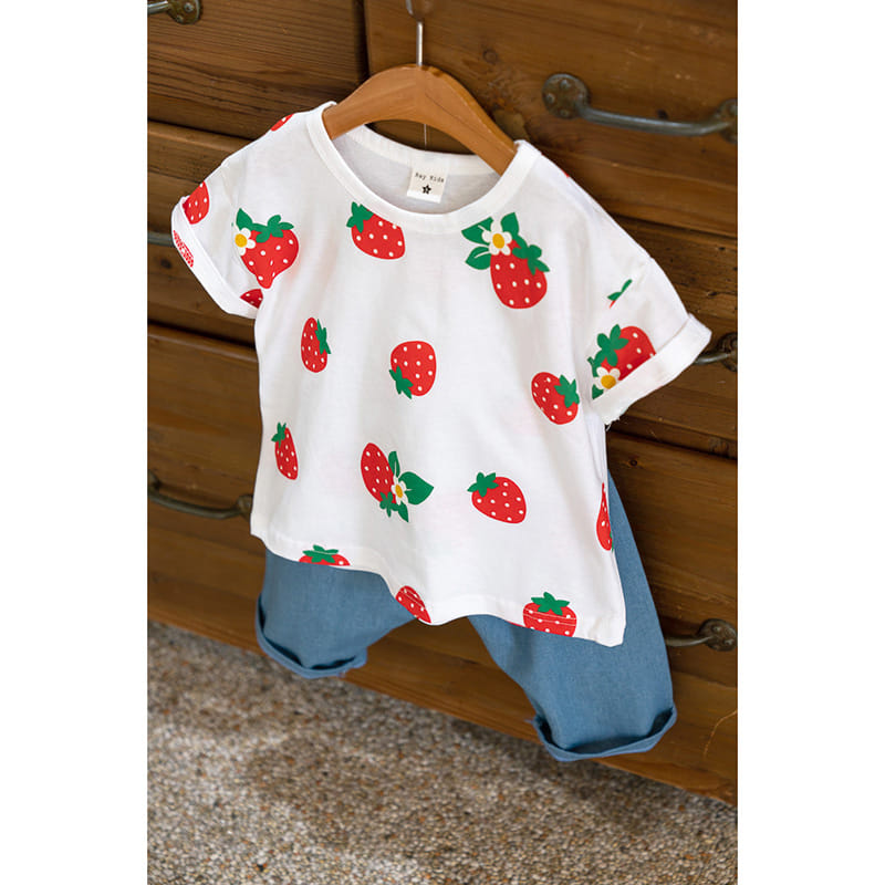 Raykids - Korean Children Fashion - #prettylittlegirls - Kid Strawberry Tee - 2