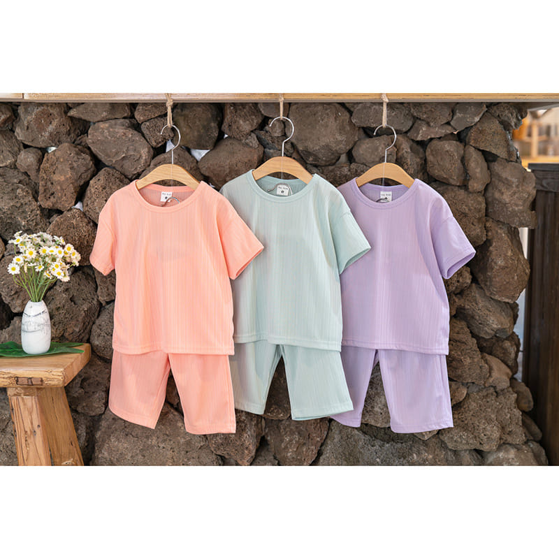 Raykids - Korean Children Fashion - #stylishchildhood - Charlang Short Sleeves Top Bottom Set - 3