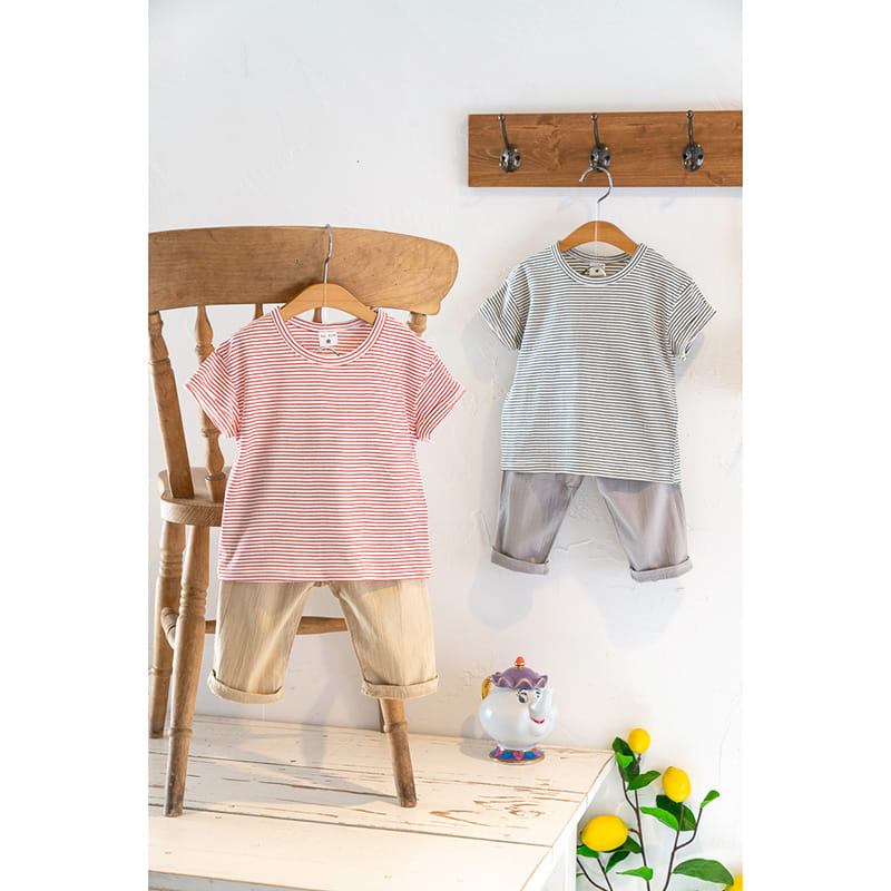 Raykids - Korean Children Fashion - #stylishchildhood - Small Stripes Saint Tee