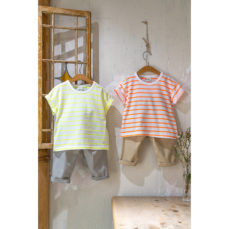 Raykids - Korean Children Fashion - #prettylittlegirls - Neon Marlang Top Bottom Set - 4