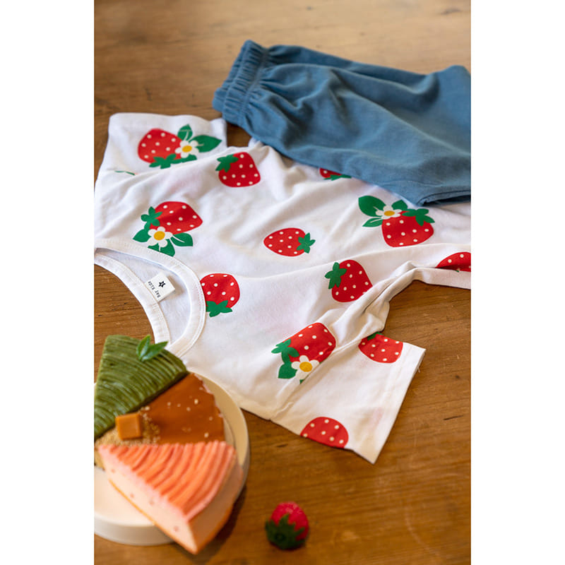 Raykids - Korean Children Fashion - #todddlerfashion - Kid Strawberry Tee - 3