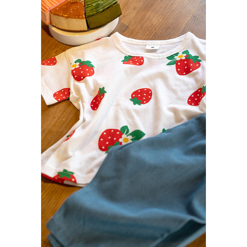 Raykids - Korean Children Fashion - #todddlerfashion - Kid Strawberry Tee - 4