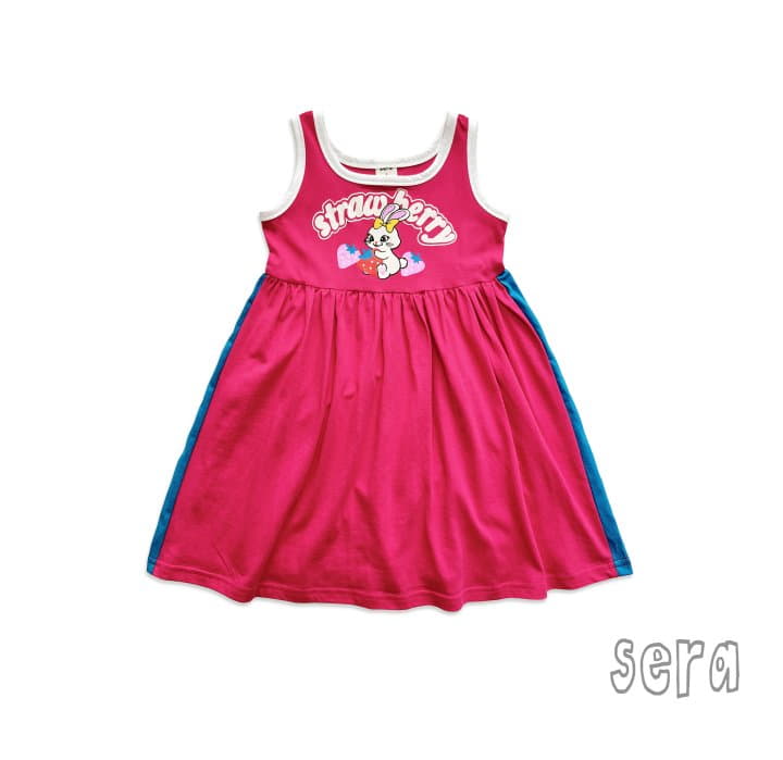 Sera - Korean Children Fashion - #childrensboutique - Strawberry Sleeveless One-piece - 12