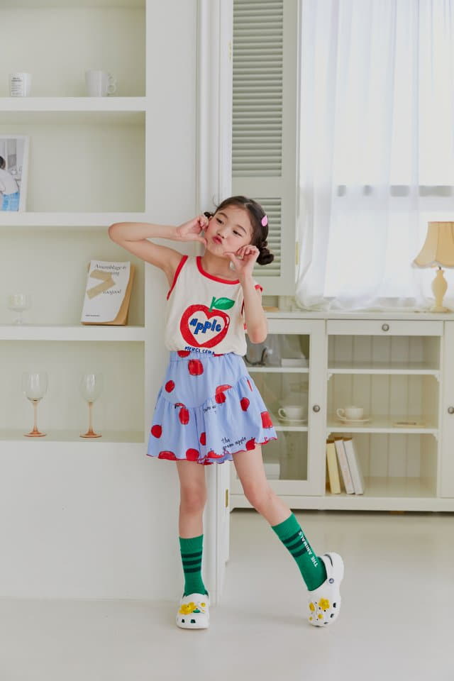 Sera - Korean Children Fashion - #kidsshorts - Square Skirt Pants Top Bottom Set