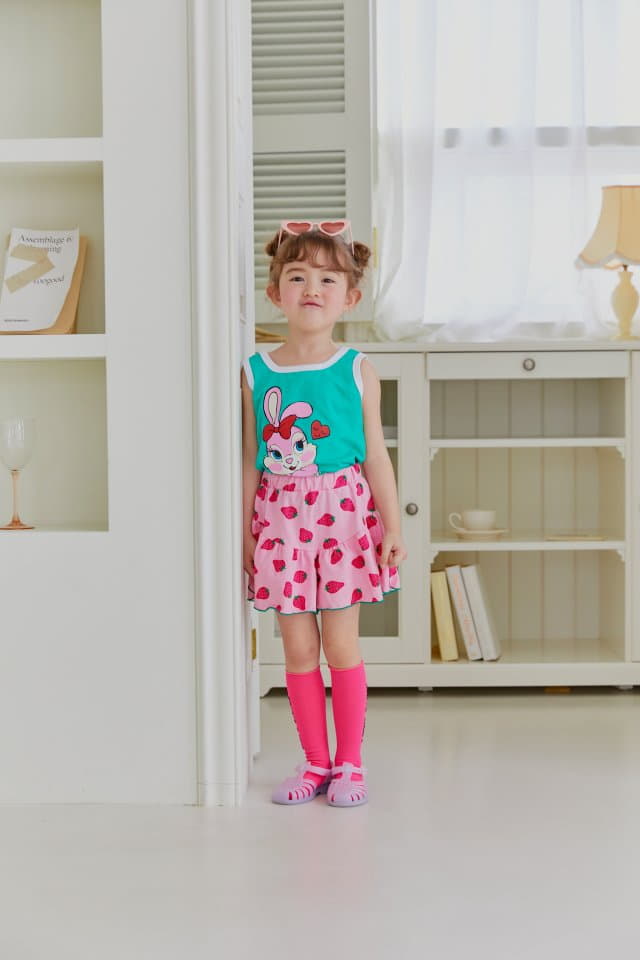 Sera - Korean Children Fashion - #littlefashionista - Square Skirt Pants Top Bottom Set - 5