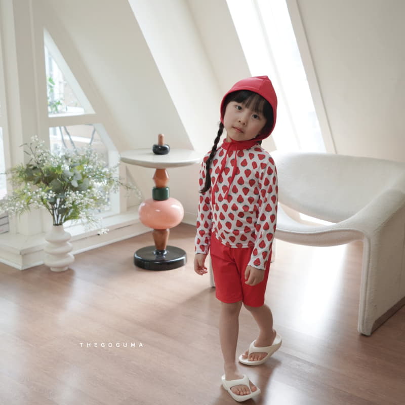 Shinseage Kids - Korean Children Fashion - #discoveringself - Strawberry Swimwear Set - 9