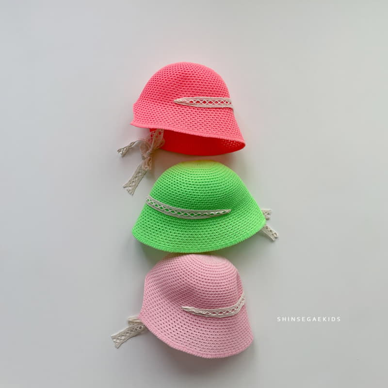 Shinseage Kids - Korean Children Fashion - #fashionkids - Neon Quilting Lace Bonnet - 2