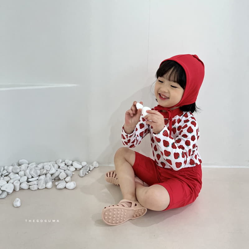 Shinseage Kids - Korean Children Fashion - #kidsshorts - Strawberry Swimwear Set - 11