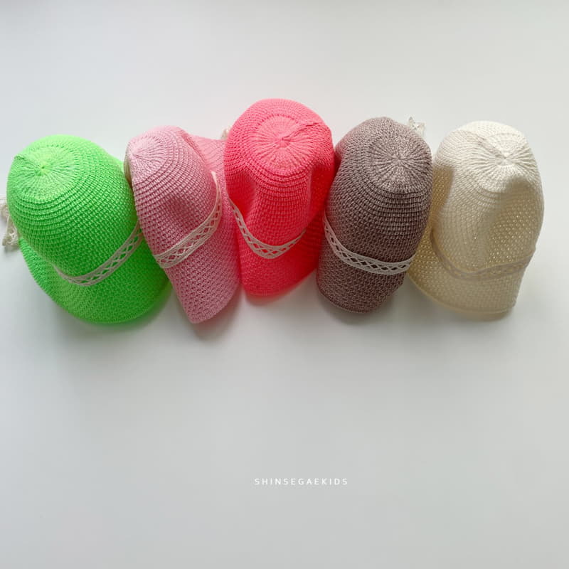 Shinseage Kids - Korean Children Fashion - #minifashionista - Neon Quilting Lace Bonnet - 9