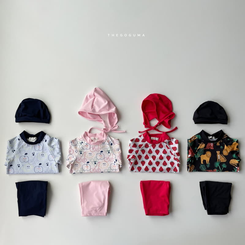 Shinseage Kids - Korean Children Fashion - #minifashionista - Strawberry Swimwear Set