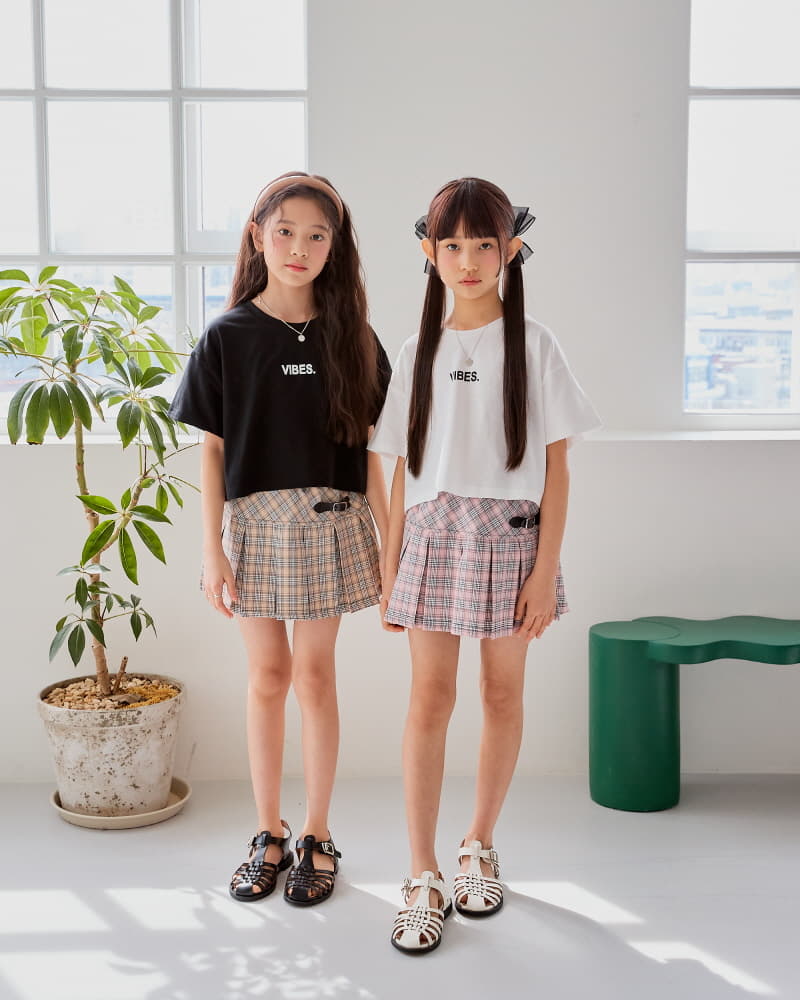 Sm2 - Korean Children Fashion - #Kfashion4kids - Check bijou Skirt - 9