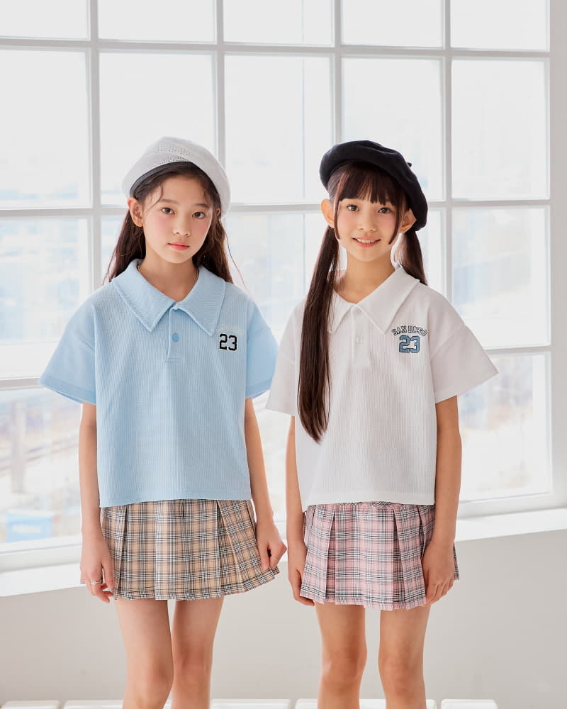 Sm2 - Korean Children Fashion - #childofig - Check bijou Skirt