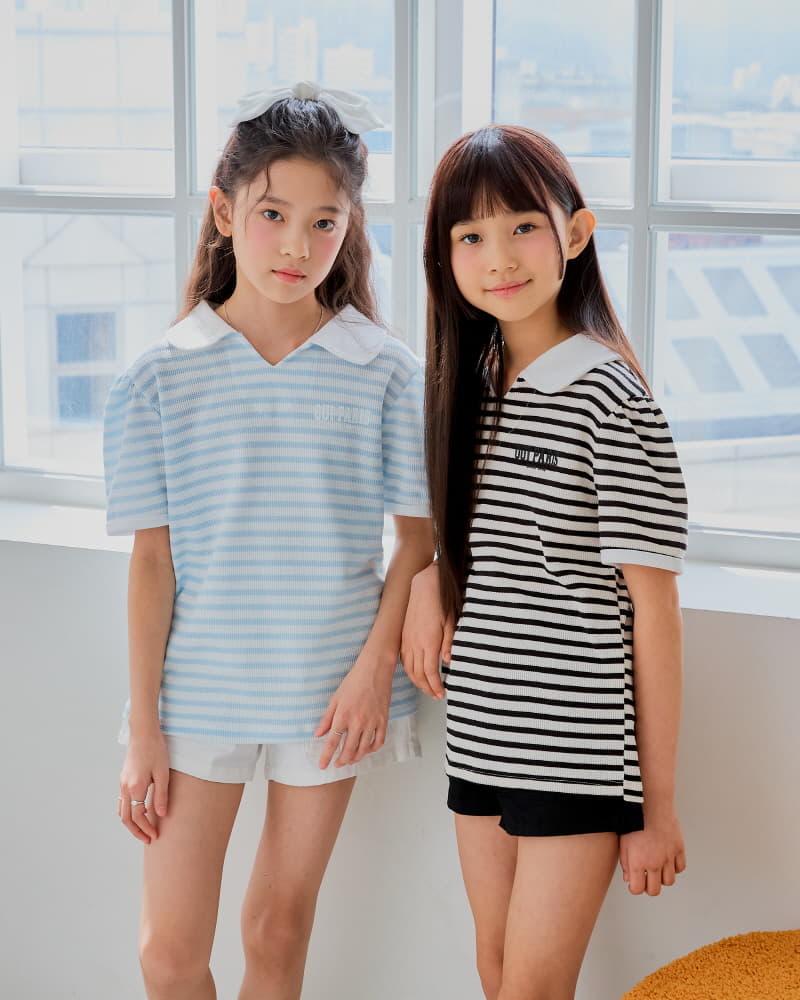 Sm2 - Korean Children Fashion - #childrensboutique - Waffle Stripes Tee - 7