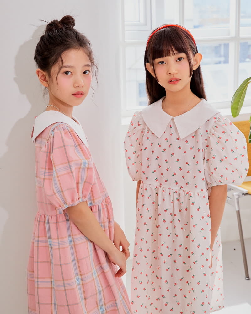 Sm2 - Korean Children Fashion - #discoveringself - Lovely Collar One-piece - 2