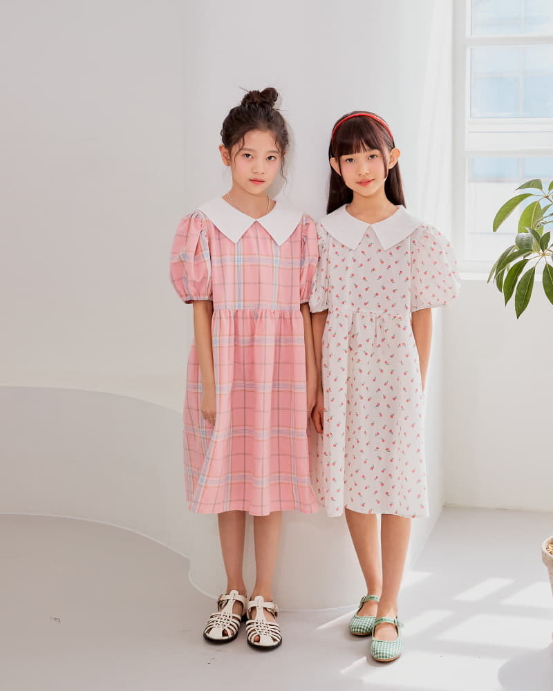 Sm2 - Korean Children Fashion - #fashionkids - Lovely Collar One-piece - 3