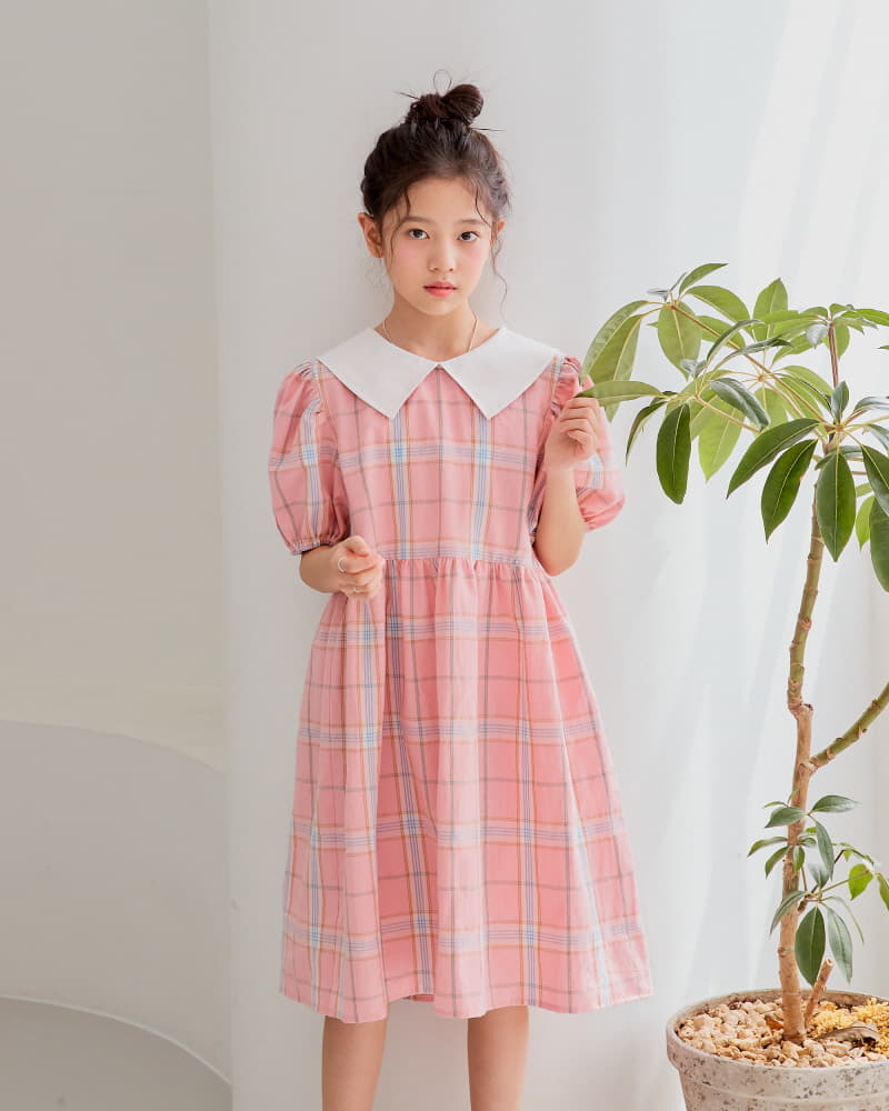 Sm2 - Korean Children Fashion - #kidzfashiontrend - Lovely Collar One-piece - 6