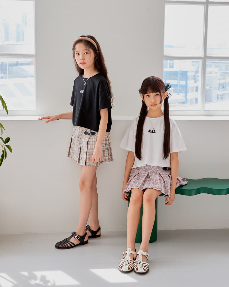 Sm2 - Korean Children Fashion - #minifashionista - Check bijou Skirt - 12