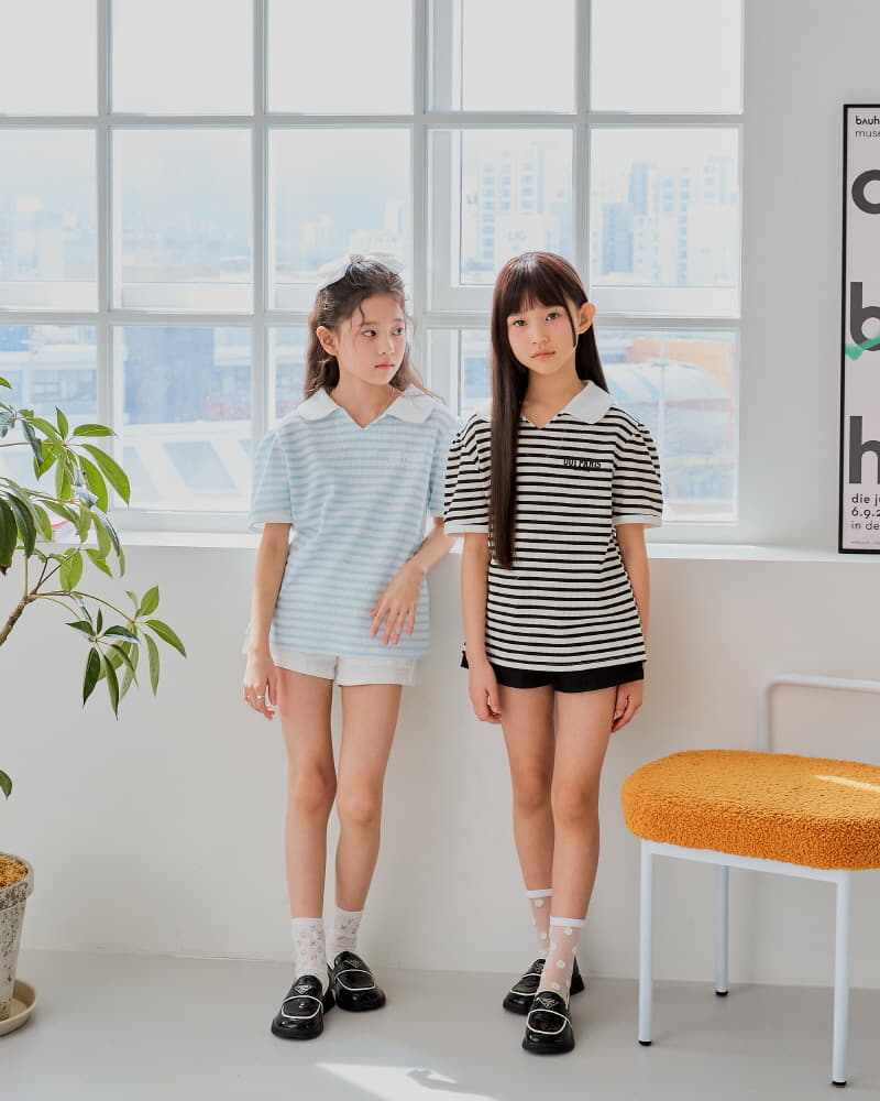 Sm2 - Korean Children Fashion - #prettylittlegirls - Waffle Stripes Tee - 2