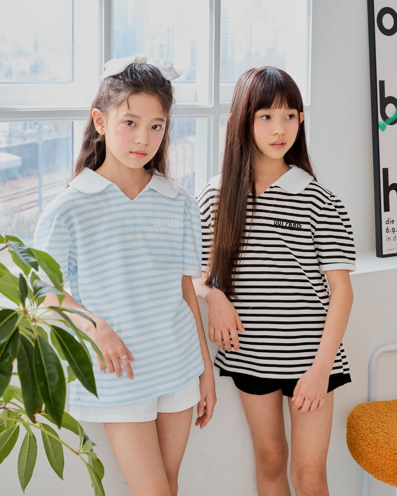 Sm2 - Korean Children Fashion - #stylishchildhood - Waffle Stripes Tee - 5