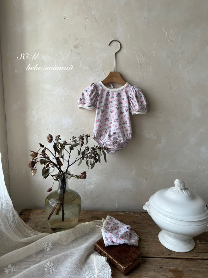 So U - Korean Baby Fashion - #babyboutiqueclothing - Flower Puff Swimwear