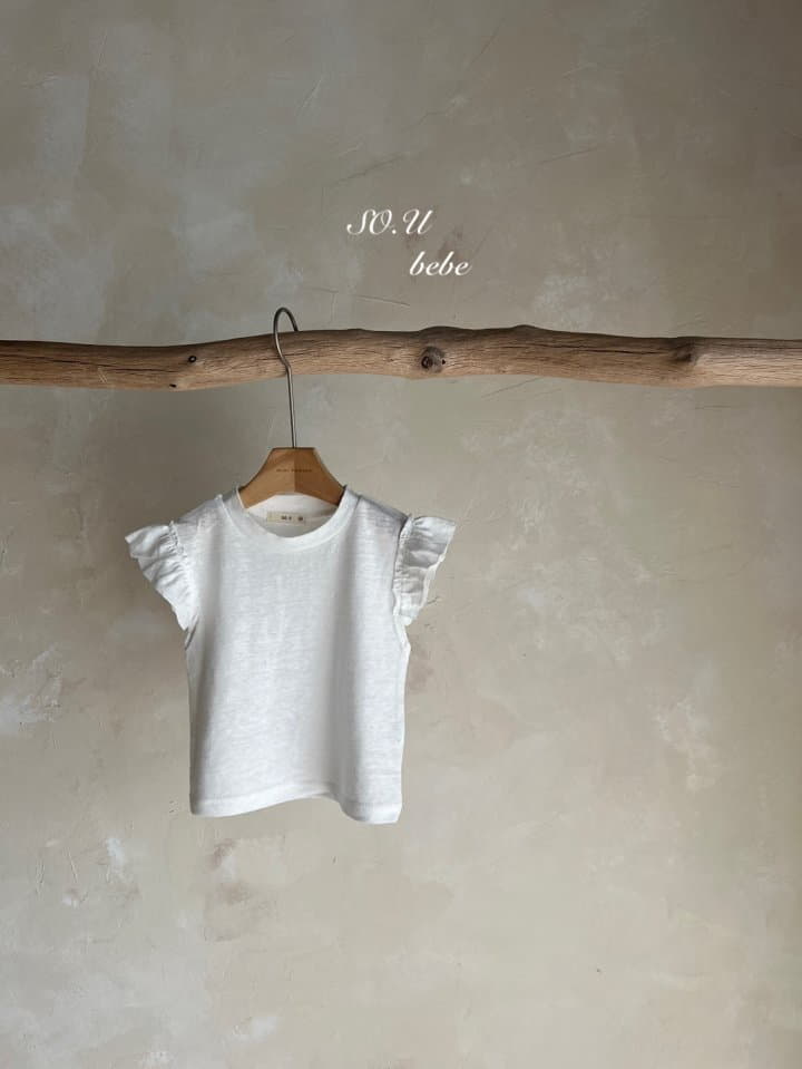 So U - Korean Baby Fashion - #babyfever - Sleeves Wrinkle Tee - 2