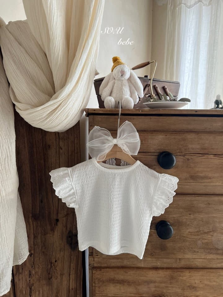 So U - Korean Baby Fashion - #babyfever - Lace Wing Tee